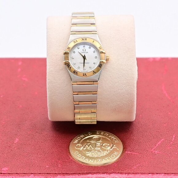 OMEGA Constellation Ladies Watch 1262.75.00 Quartz Diamond Steel Gold 300RK956 - Picture 15 of 16